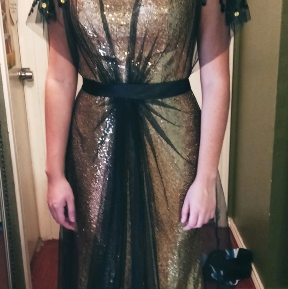 New Women Evening dresses gown with sleeves 3SQ - Picture 5 of 6